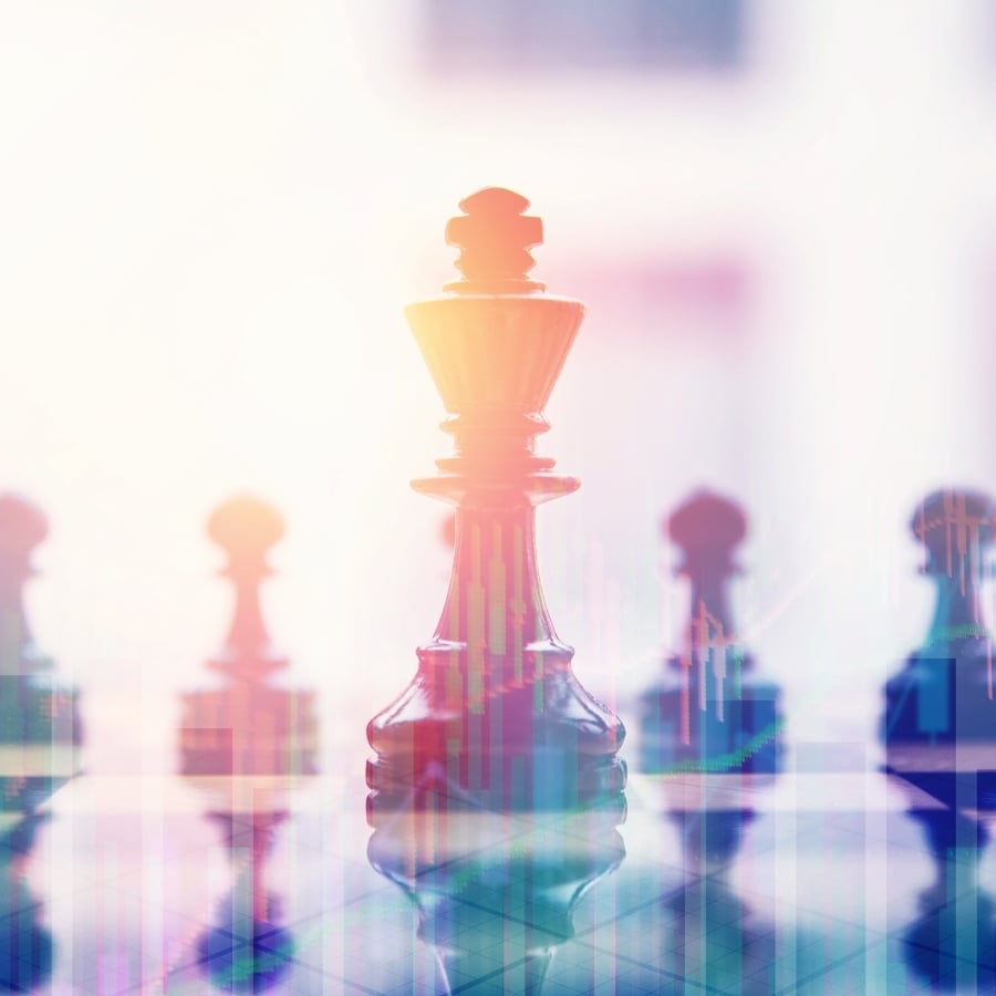 Depicting strategy through chess pieces
